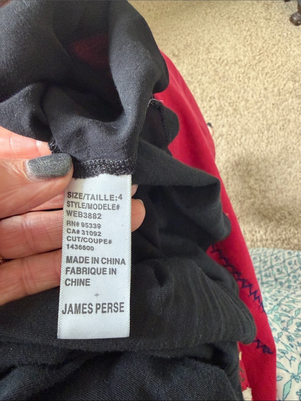 James Perse Black Draped Surplice Blouse - Picture 4 of 4